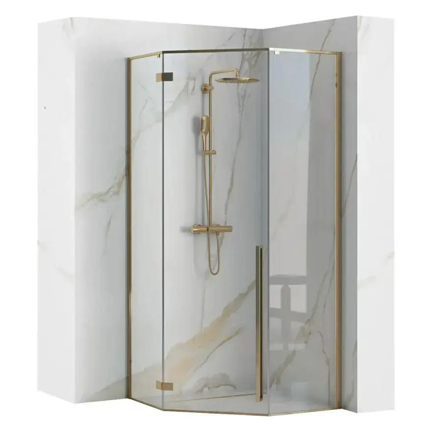 Sprchový kút Diamond gold 80x80x195