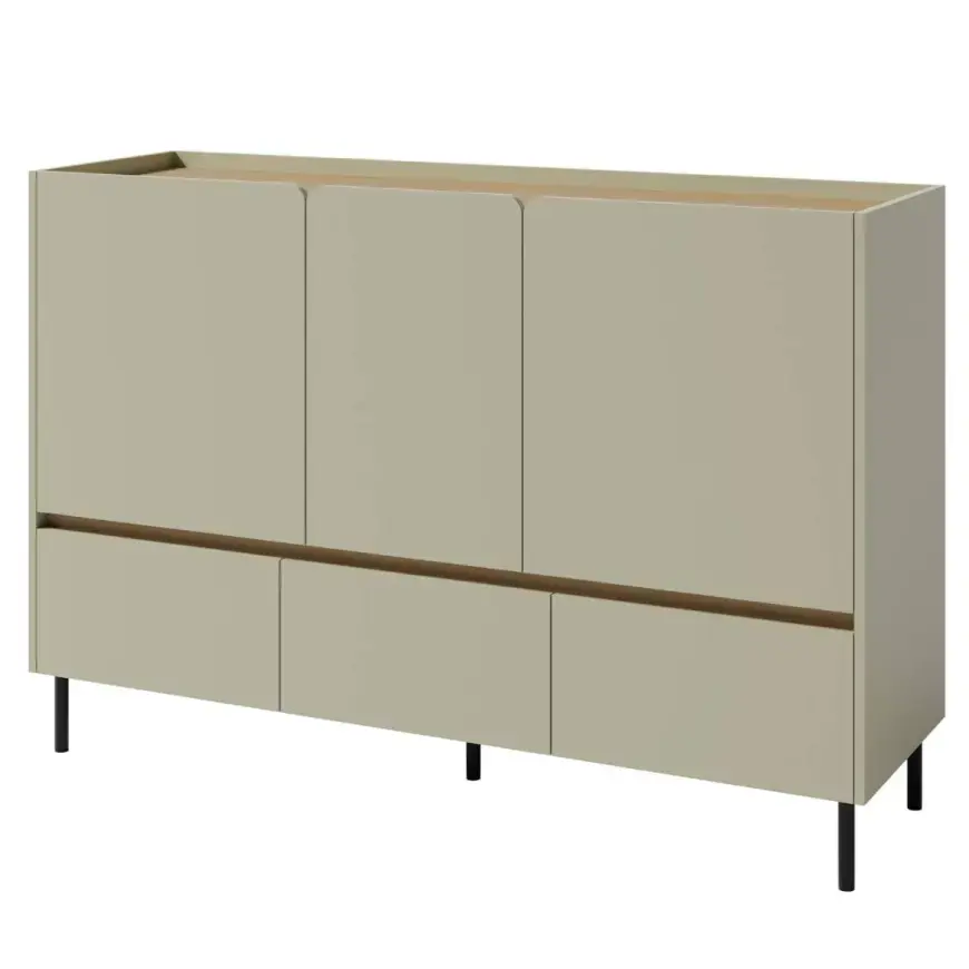 Komoda Luca LC7 3S3D eukalyptus/dub baltic