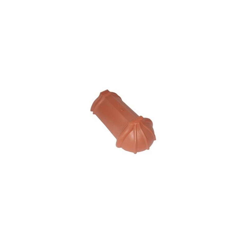 TONDACH koncový drážkový hrebenáč 21 cm - kvapka glazúra Amadeus čierna (model Samba)