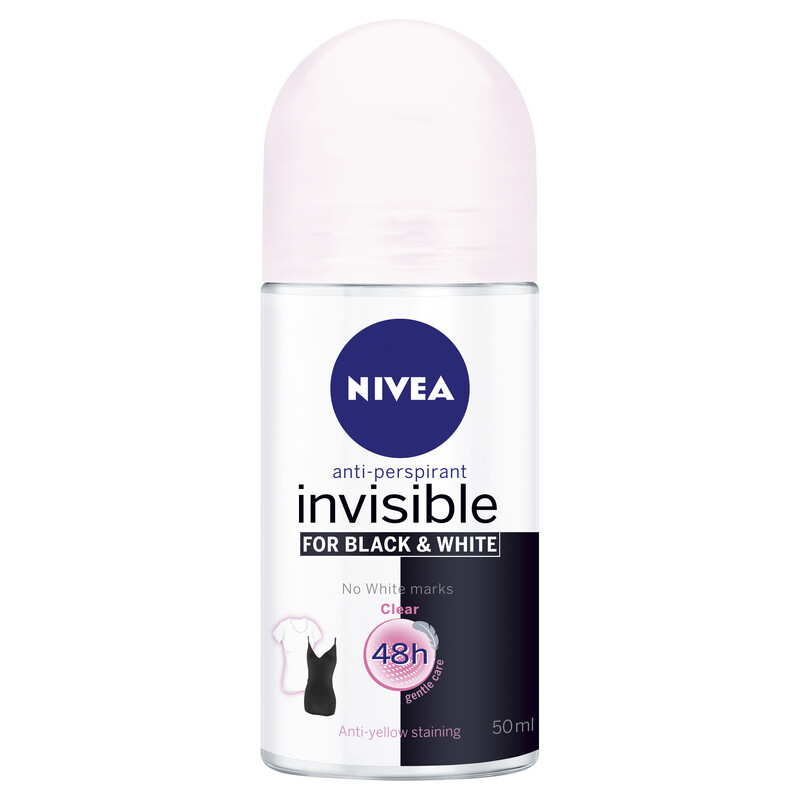 Nivea Invisible for Black & White Clear Woman roll-on 50 ml