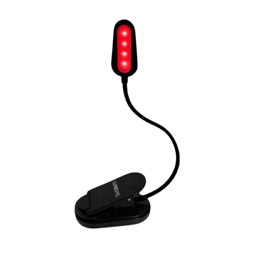 LUNESTO LED Lampička na čítanie bez modrej zložky s clip-on čierna