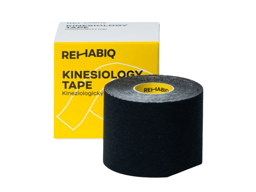 REHABIQ Kinesiology Tape, tejpovacia páska čierna 5 m
