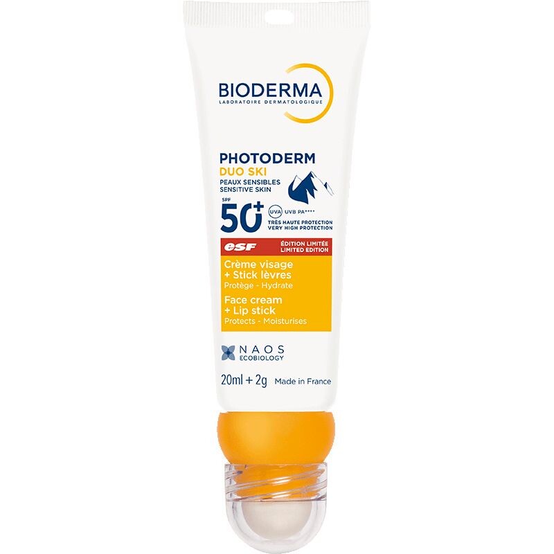 Bioderma Opaľovací krém a balzam na pery SPF 50+ Duo Ski 20 ml + 2 g
