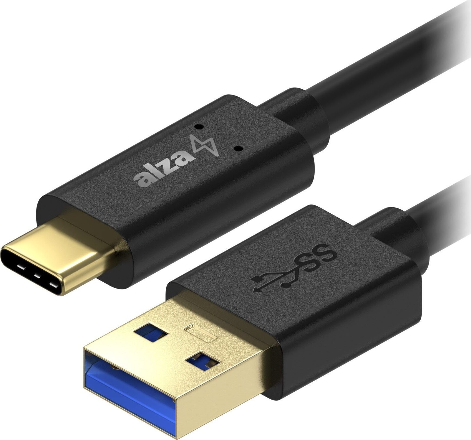 AlzaPower Core USB-A to USB-C 3.2 Gen 1 5Gbp 1m čierny