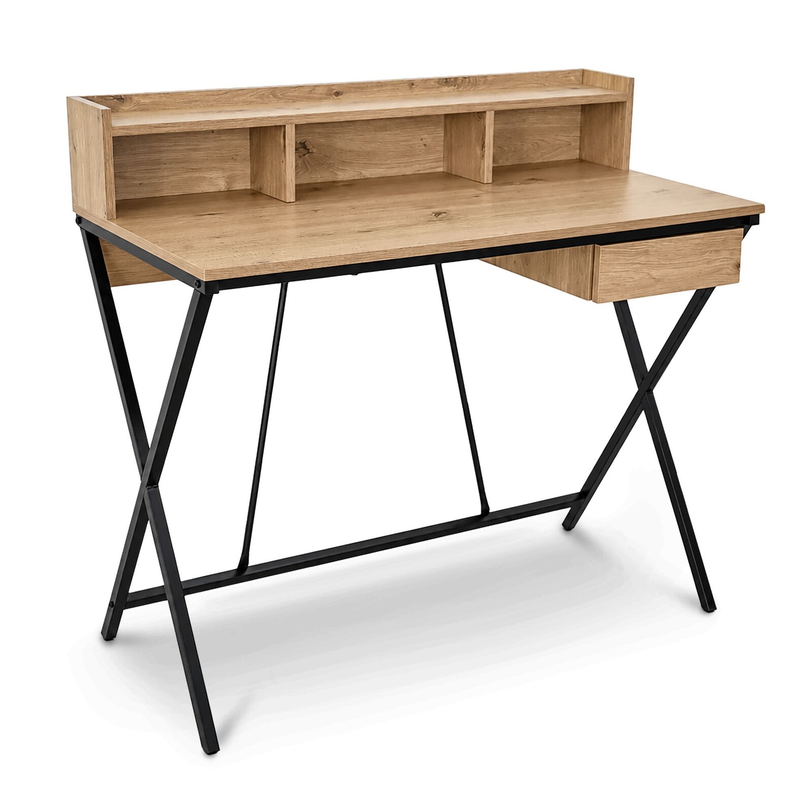 Písací stôl Flexo 100 cm dub Artisan/čierny