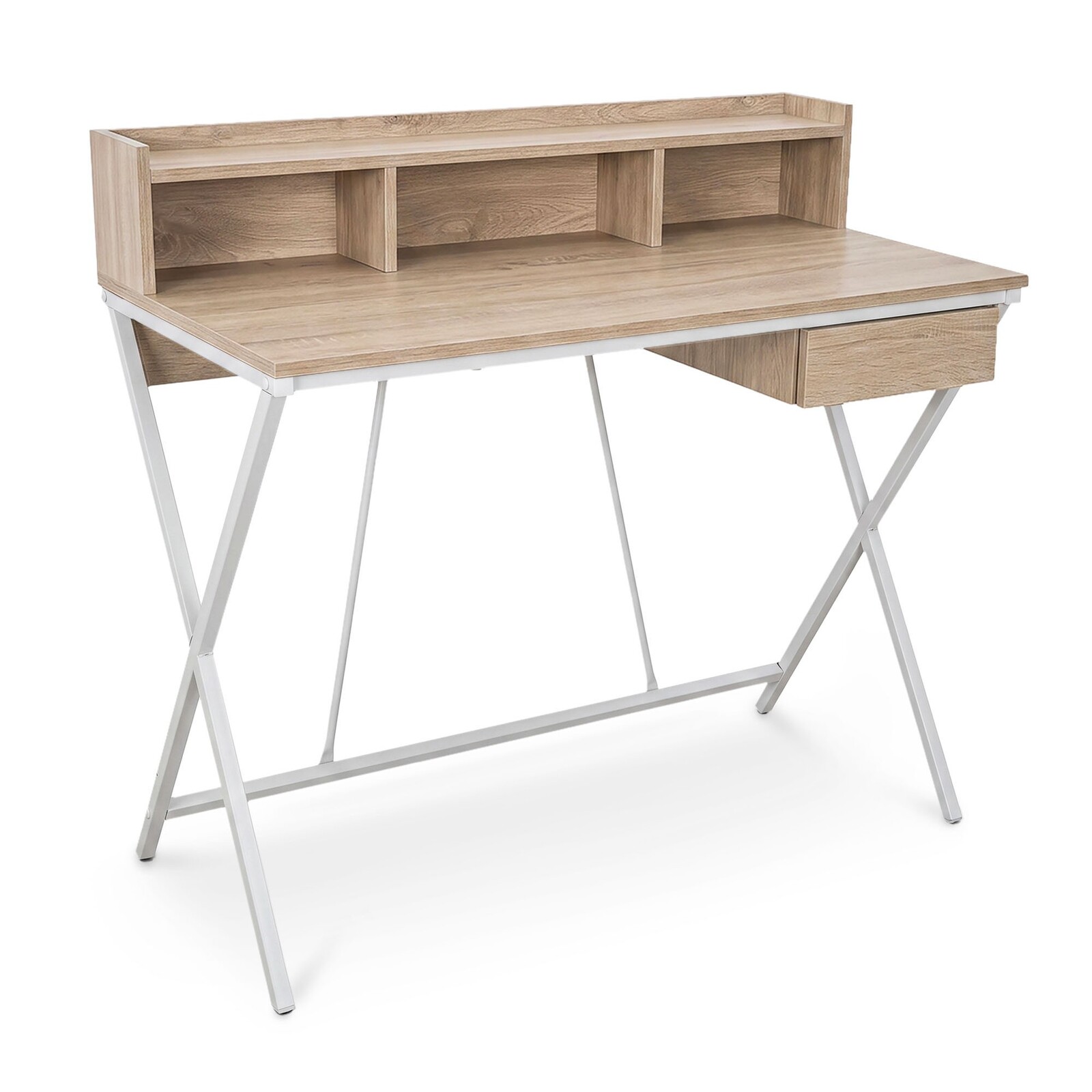 Písací stôl Flexo 100 cm dub Sonoma/biely