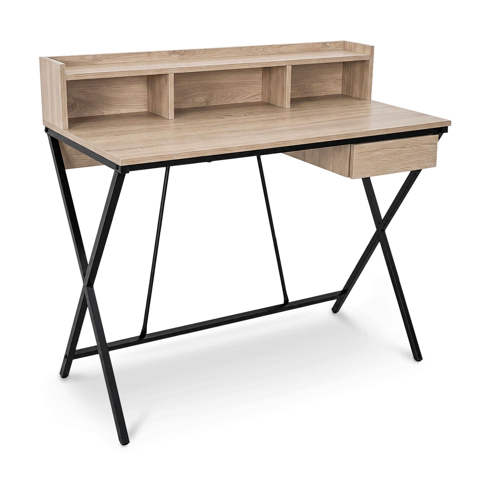 Písací stôl Flexo 100 cm dub Sonoma/čierny