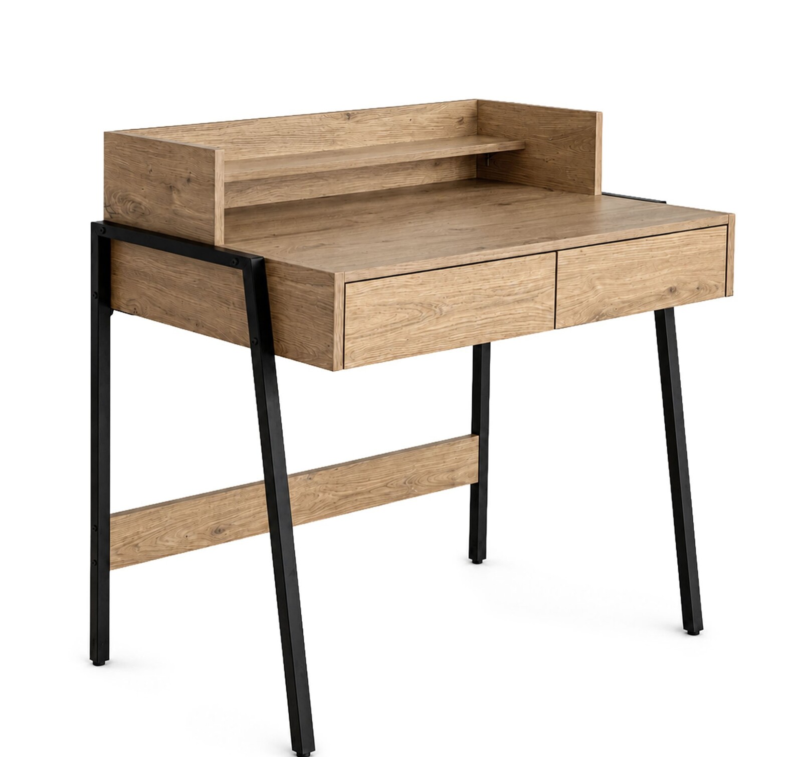 Písací stôl Flux 78 cm dub Artisan/čierny