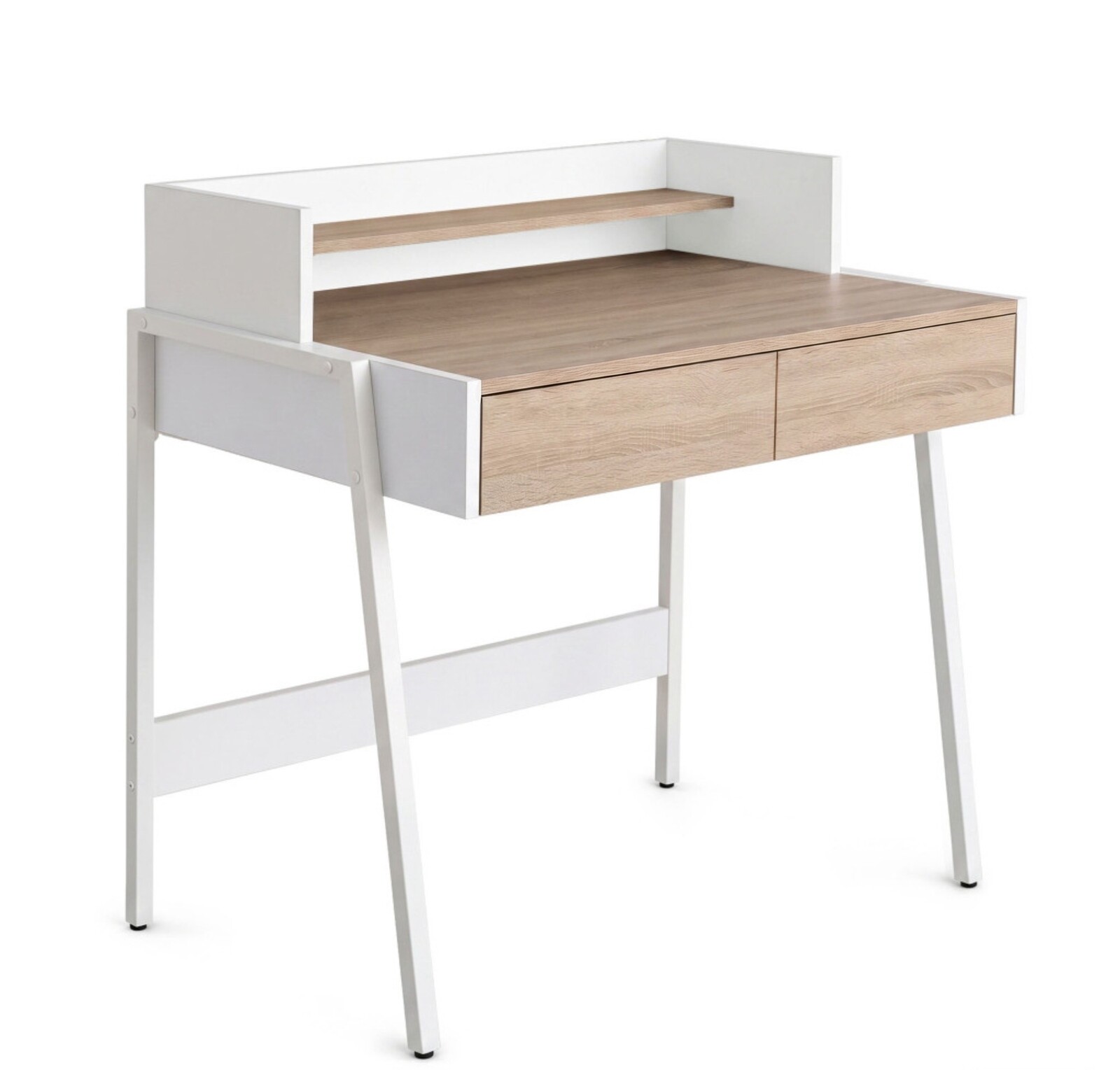 Písací stôl Flux 78 cm dub Sonoma/biely