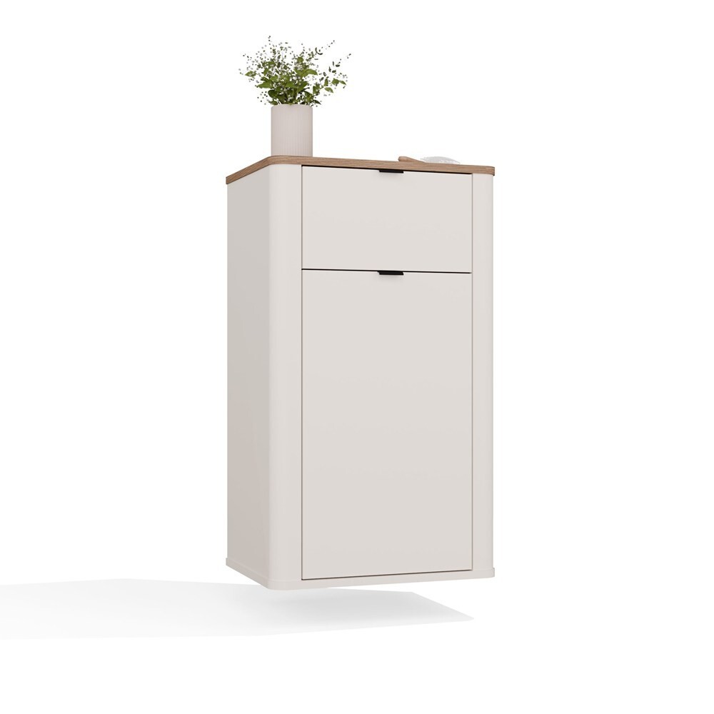 Závěsná koupelnová skříňka Cordoba 1D1S 48 cm kašmír/dub Castello