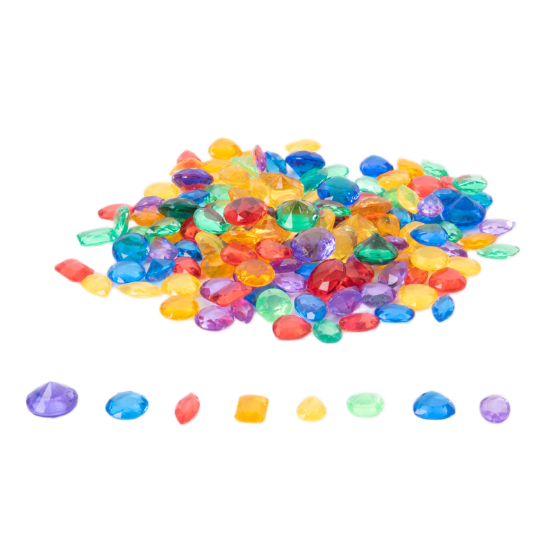 Třídicí průhledné diamanty (144 ks)