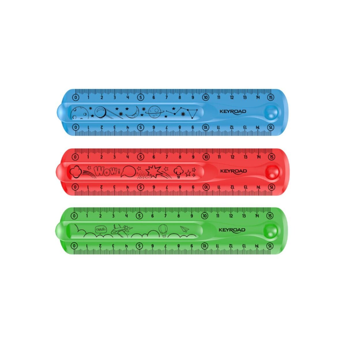 KEYROAD Pravítko Flexi, 15cm, viac druhov