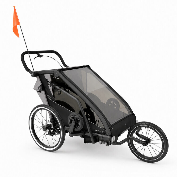 MUUVO Kočík športový, na behanie a za bicykel Trail 3v1 Grey