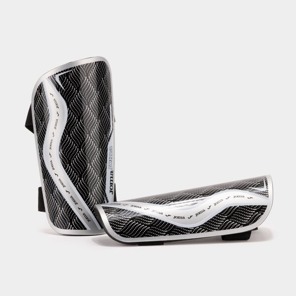 ATTACK SHIN GUARDS BLACK SILVER L