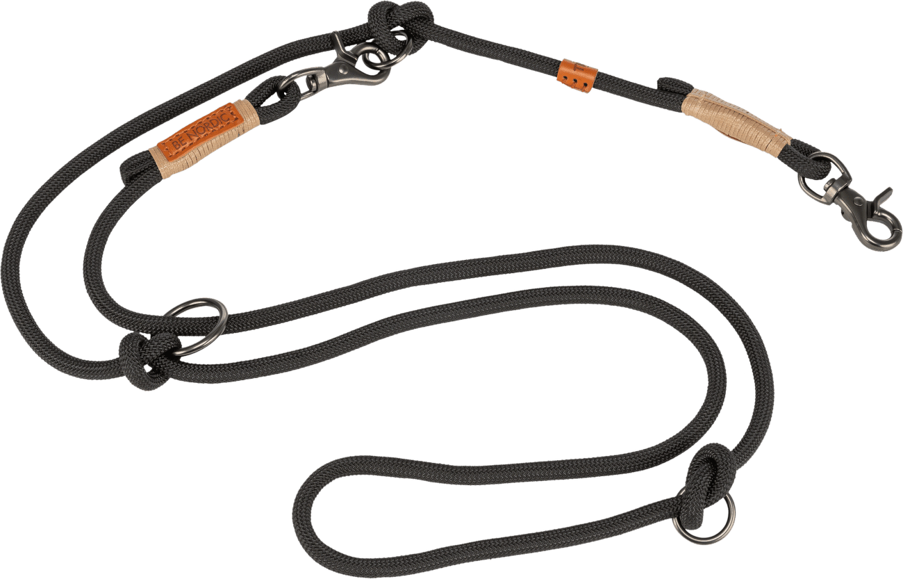 Okrúhle predlžovacie vodítko Trixie BE NORDIC S–M čierne/pieskové