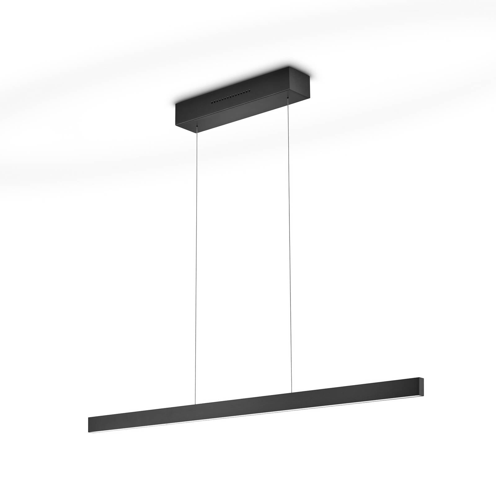 LED závesné svietidlo LINDA-92, čierna, dĺžka 92 cm, ovládanie gestami
