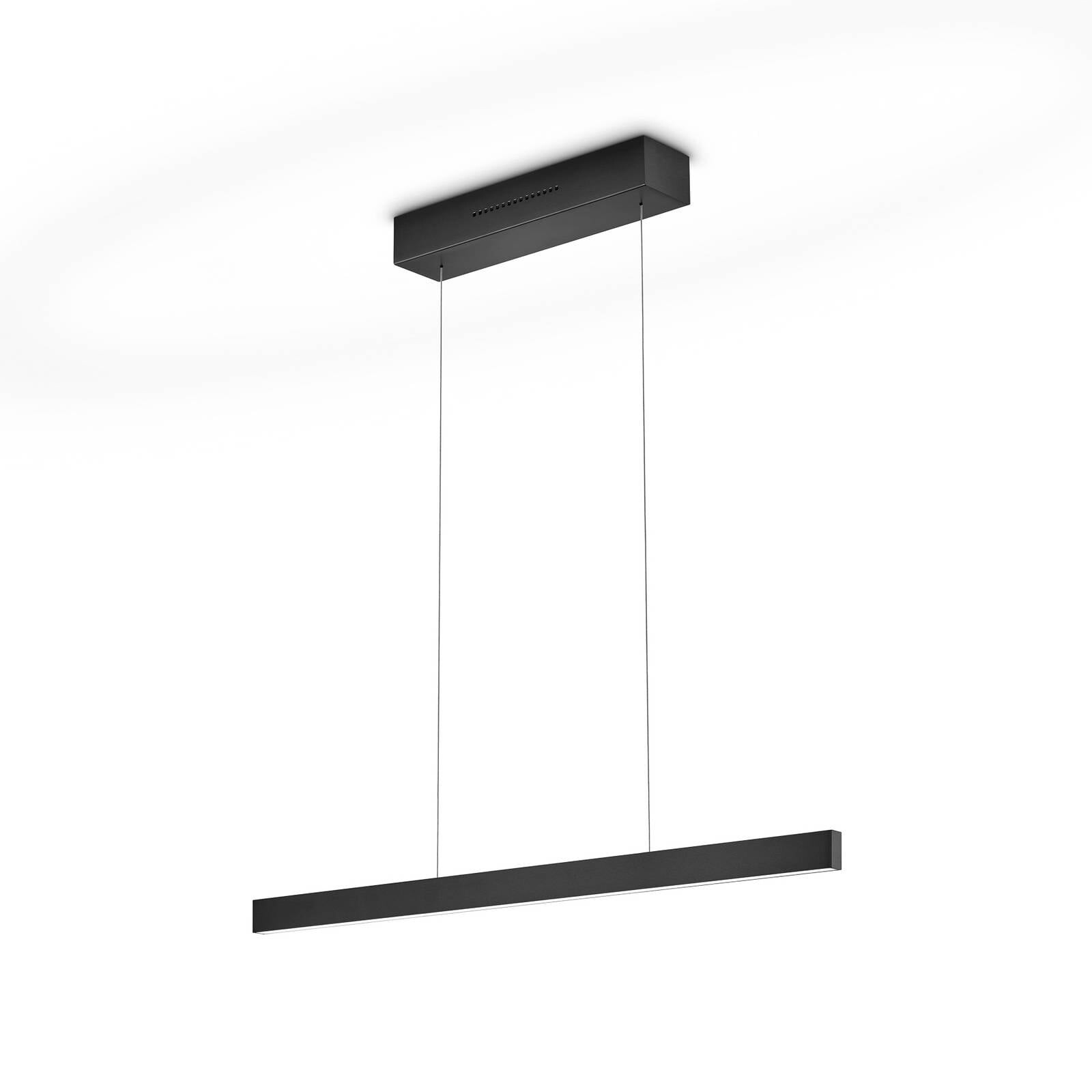 LED závesné svietidlo LINDA-72, čierna, dĺžka 72 cm, ovládanie gestami