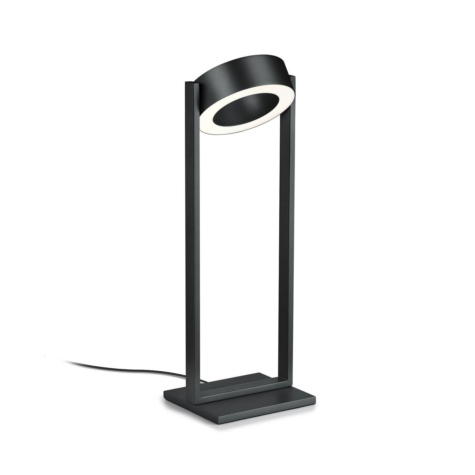 Stolová LED lampa Wega, čierna matná, výška 45 cm, ovládanie gestami