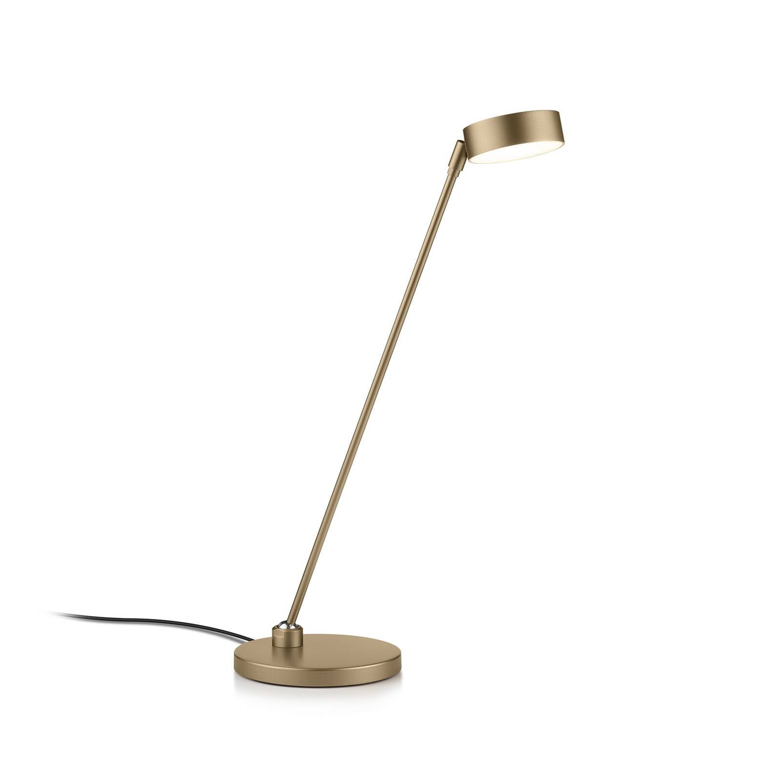 Stolová LED lampa Yori v odtieni efektnej bronzy, výška 50 cm, ovládanie gestami