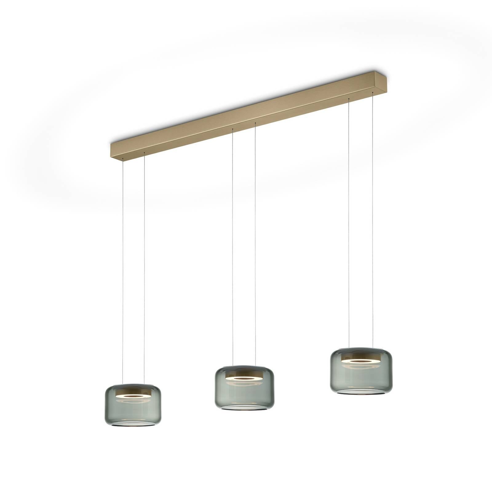 LED závesné svietidlo Sidra, bronzový efekt, 120 cm, ovládanie gestami