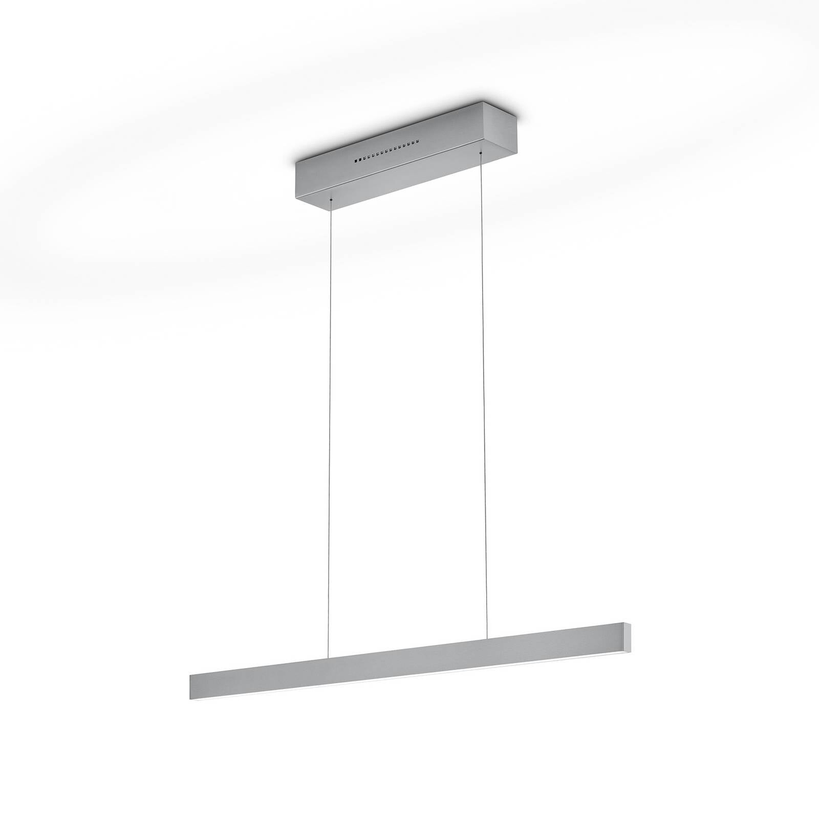 LED závesné svietidlo LINDA-72, niklová, dĺžka 72 cm, ovládanie gestami