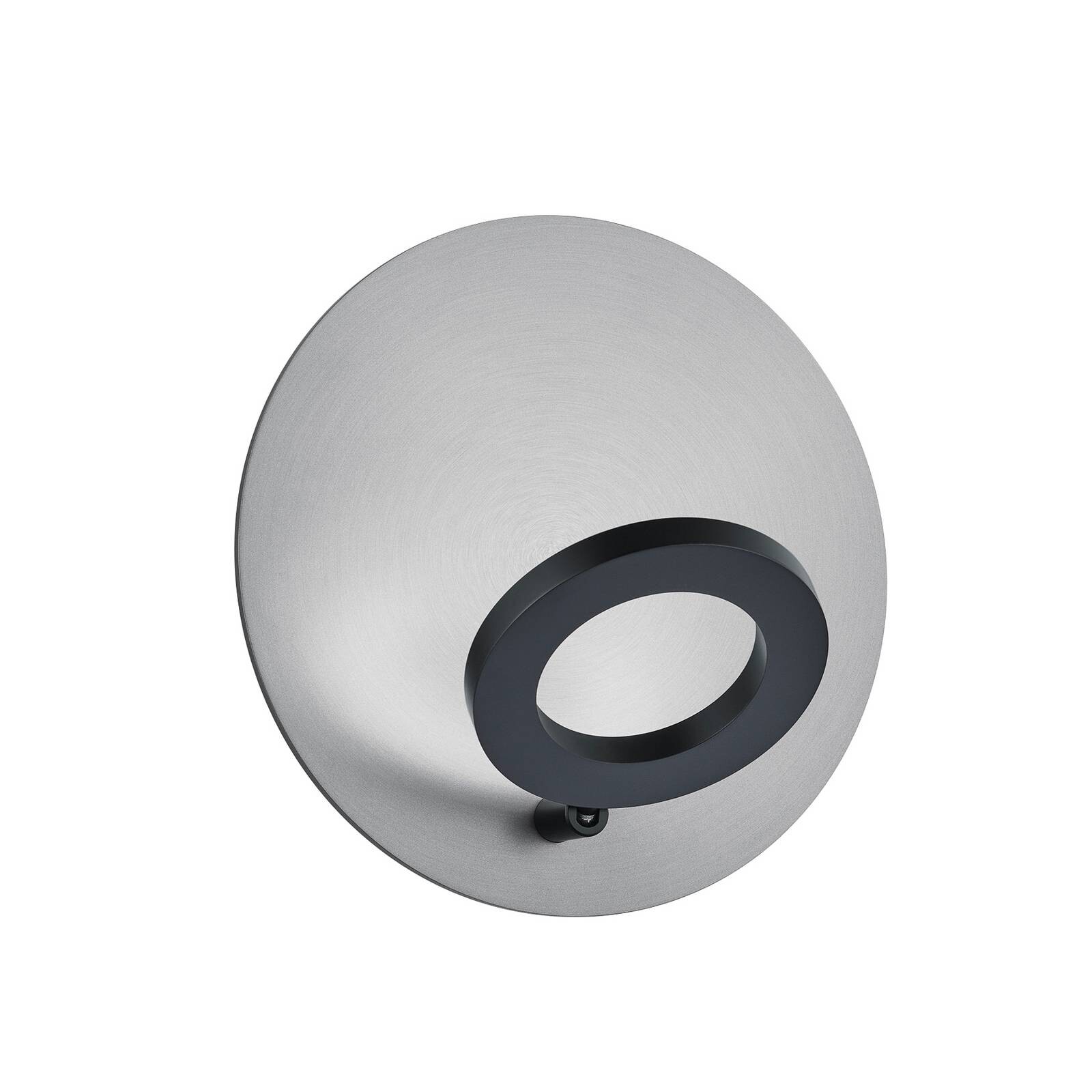 LED nástenné svetlo Meggi, niklová, Ø 30 cm, ovládanie gestami, kovová