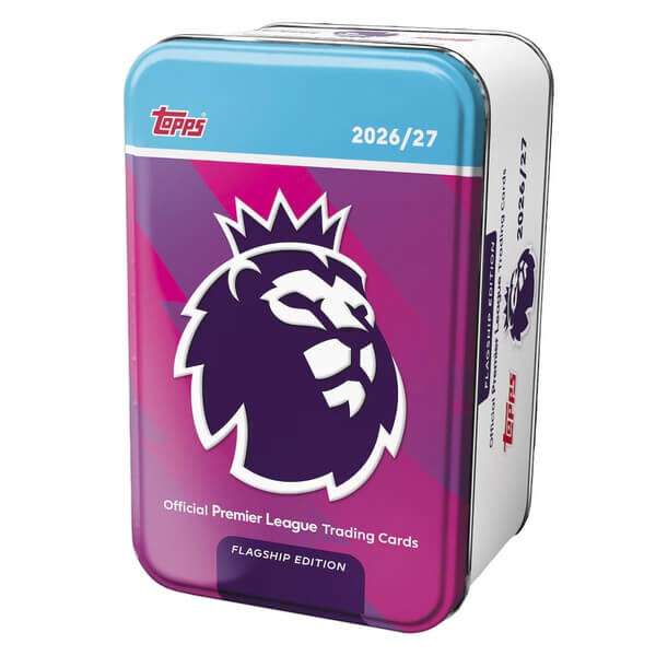 Topps 2026–2027 Topps Flagship Premier League Super Tin 2 modrá – futbalové kartičky
