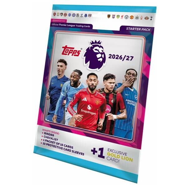 Topps 2026–2027 Topps Flagship Premier League Starter Pack – futbalové karty
