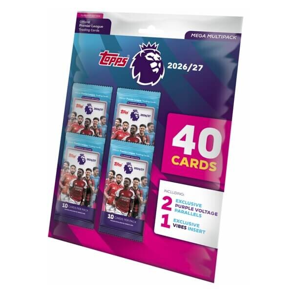 Topps 2026–2027 Topps Flagship Premier League Mega Multipack – futbalové karty