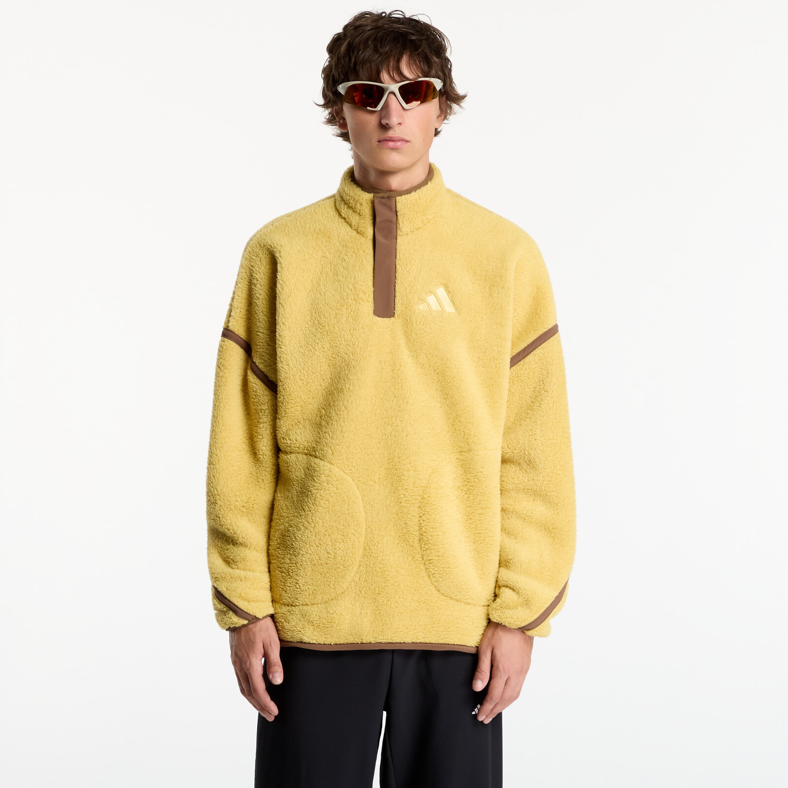 Mikina adidas Terrex Multi High Pile Fleece Pullover Pyrite XL