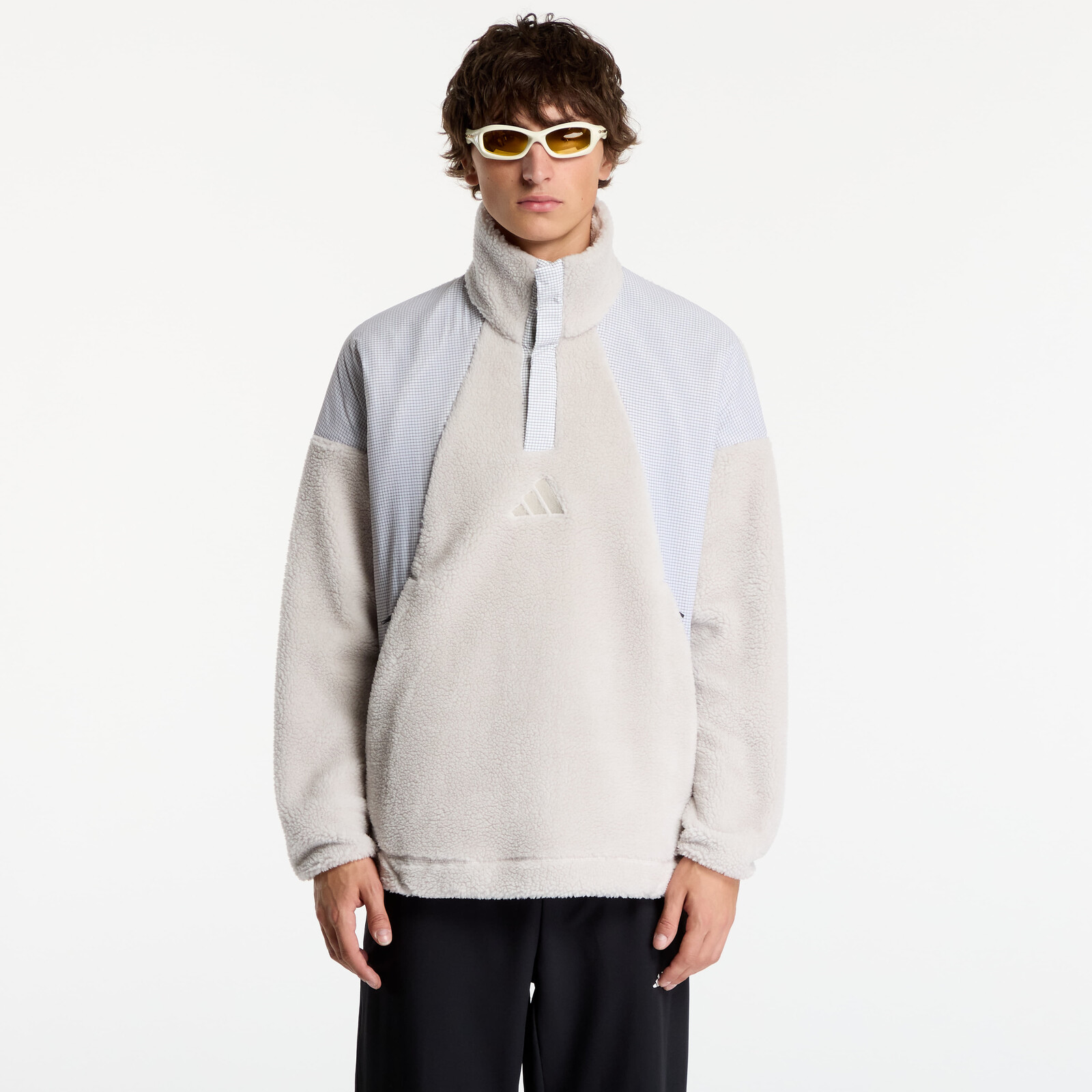 Mikina adidas Terrex Xploric Climawarm High Pile Snap Pullover Wonder Alumina L