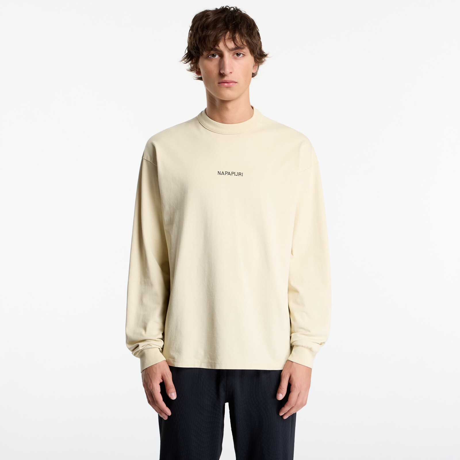 Tričko Napapijri Tenri Long-Sleeve T-Shirt White XL