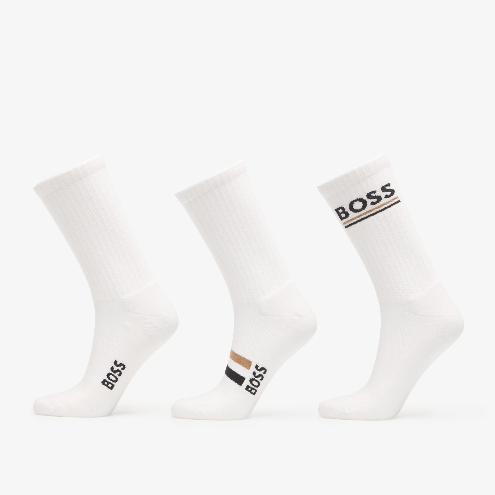 Ponožky Hugo Boss 3-Pack Qs Rib Iconic Vb White 39-42