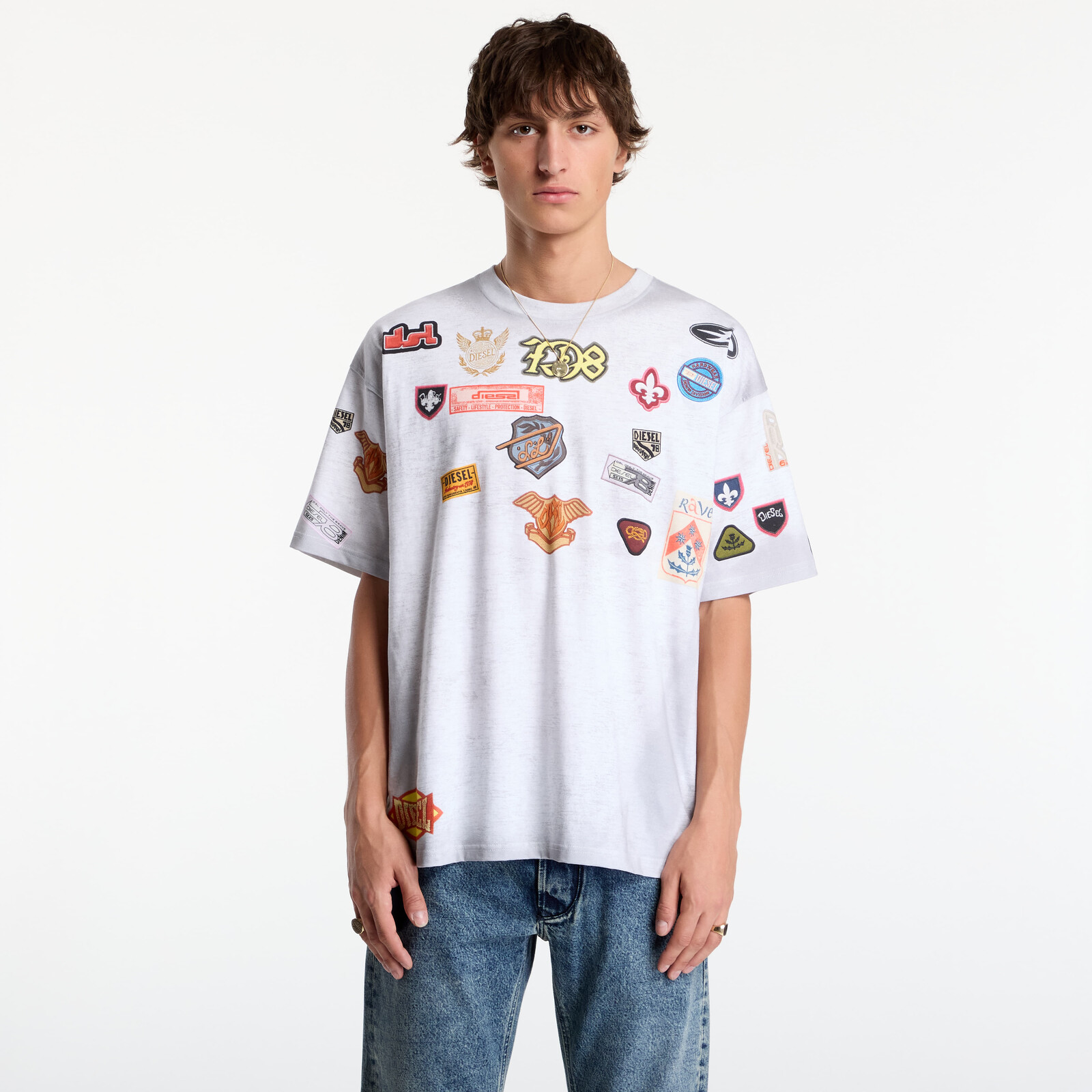 Tričko Diesel T-Boxt-Aa6 T-Shirt White S