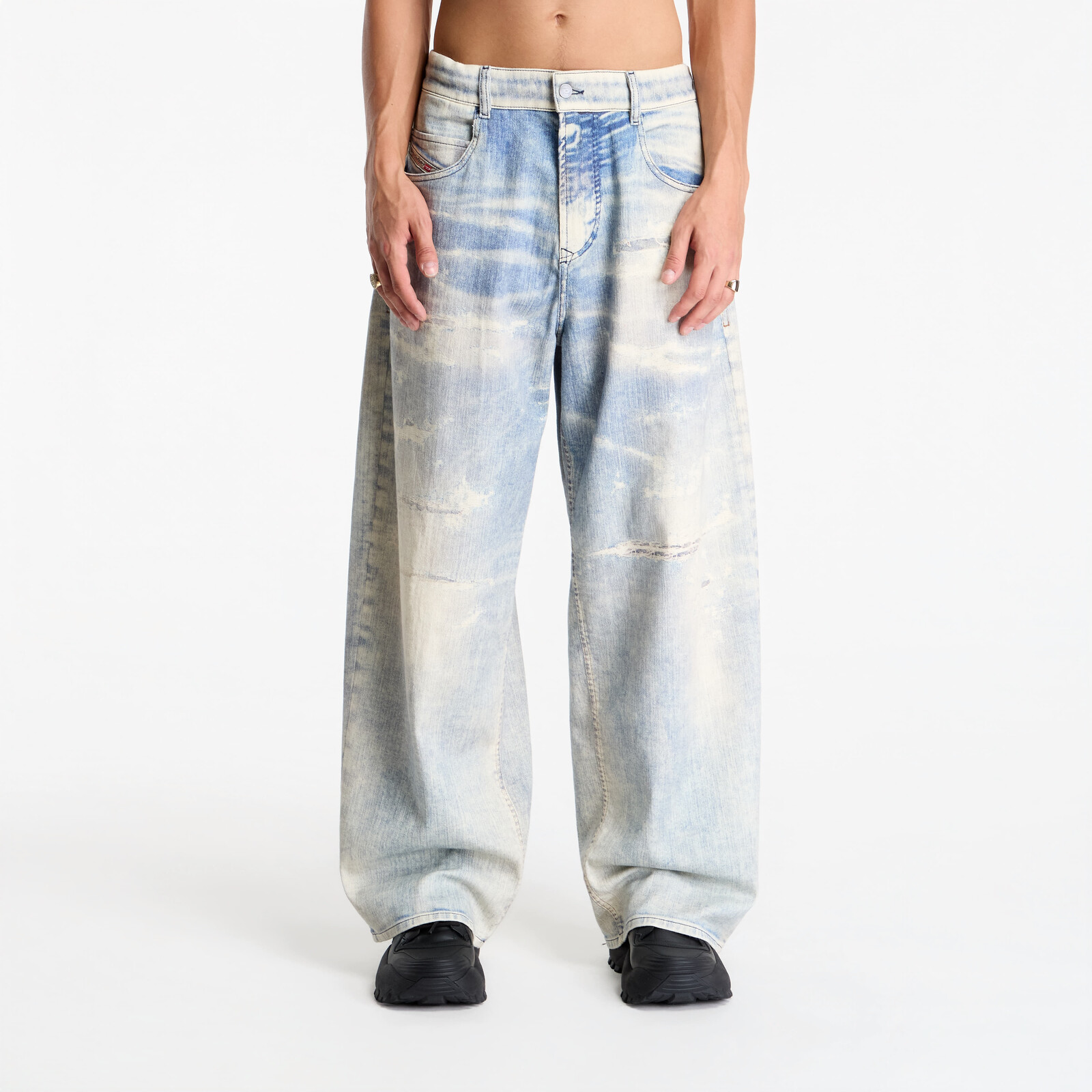 Džínsy Diesel 2097 D-Enim-M-Bw Jogg Sweat Jeans Blue 32