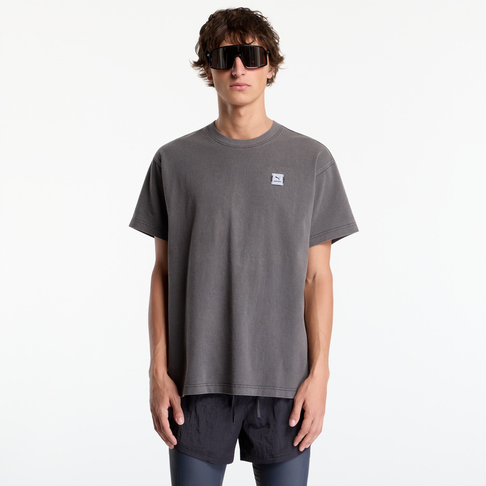 Tričko Puma Unisex Puma X Saysky Graphic Team Tee Flat Dark Gray M