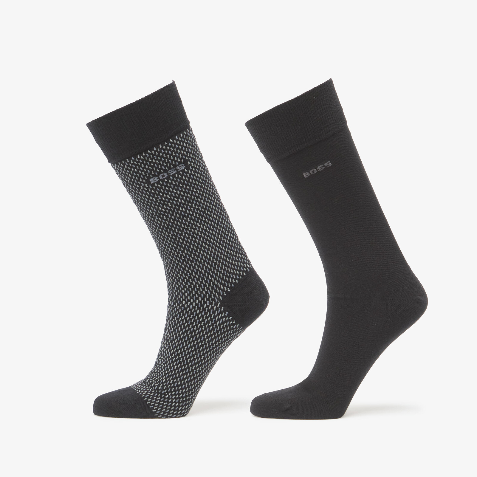 Ponožky Hugo Boss 2-Pack Rs Minipattern Cc Black 43-46