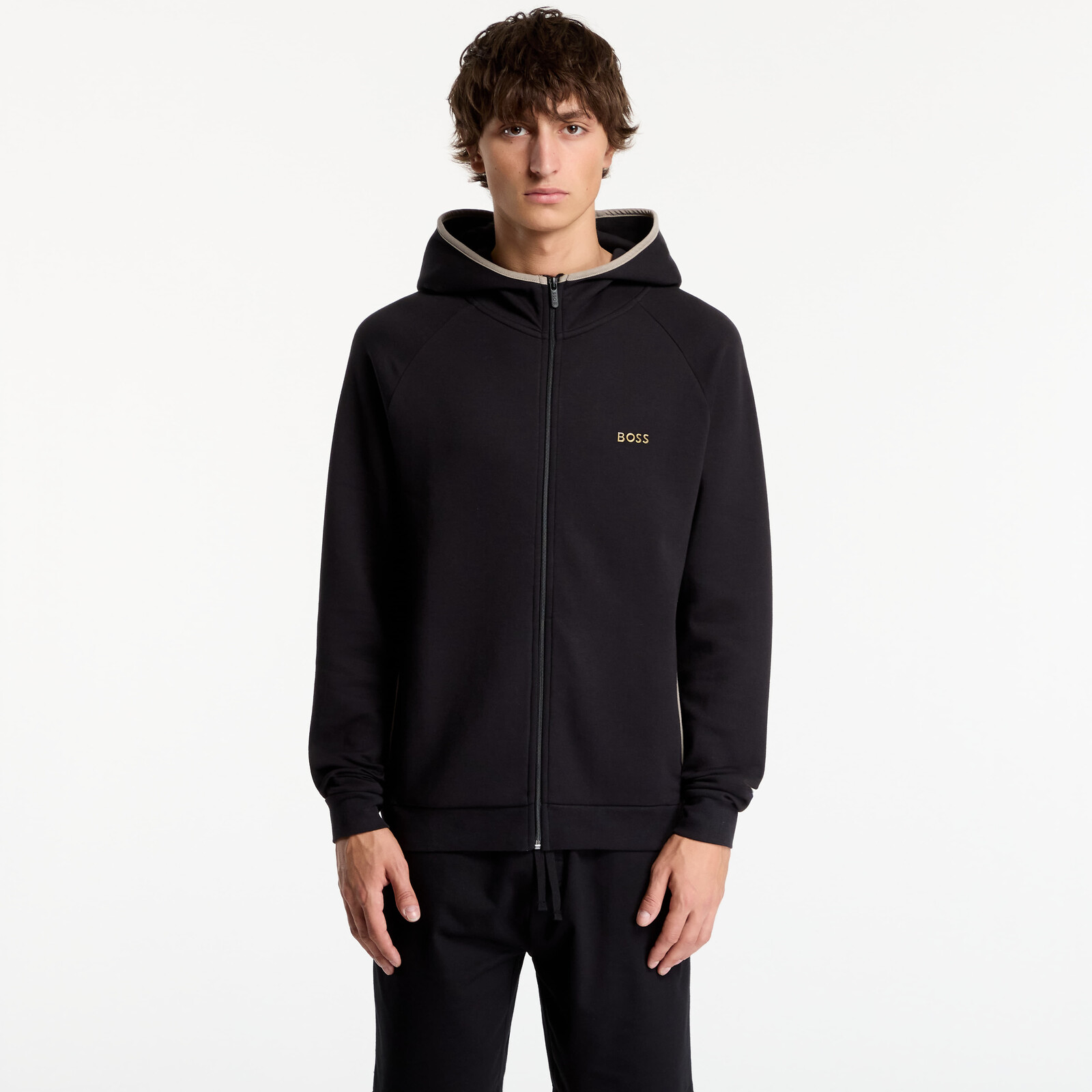 Mikina Hugo Boss Sense Hooded Jacket Black M