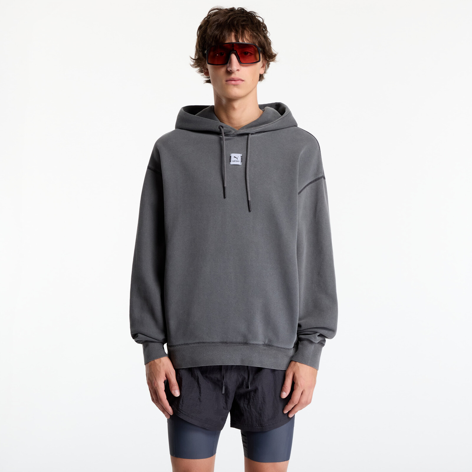 Mikina Puma Unisex Puma X Saysky Graphic Sweatshirt Flat Dark Gray XL