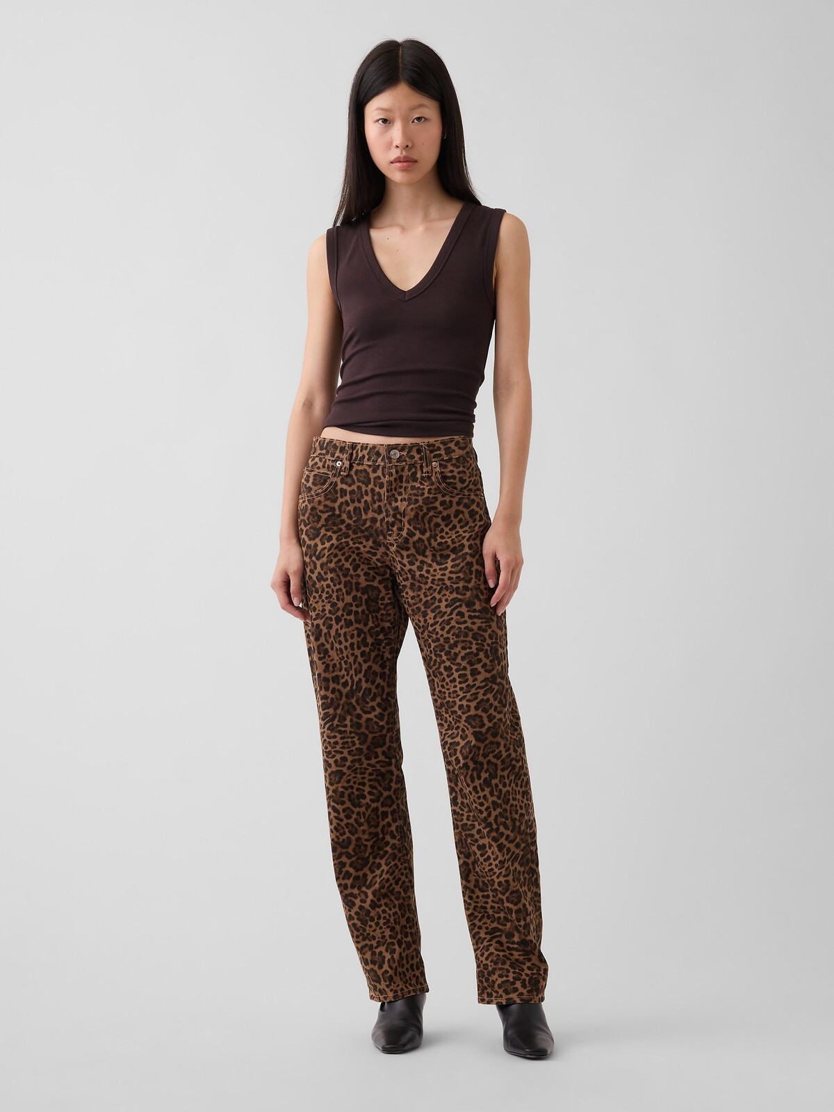 GAP Dámske jeansy Mid Rise Straight Taper