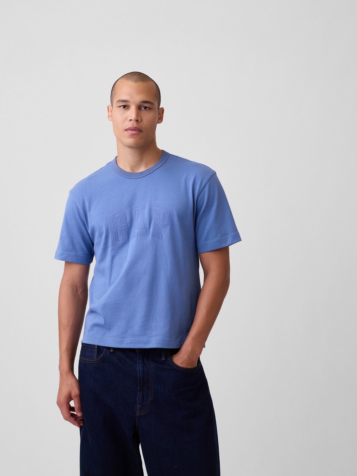 GAP pánske crop tričko s logom