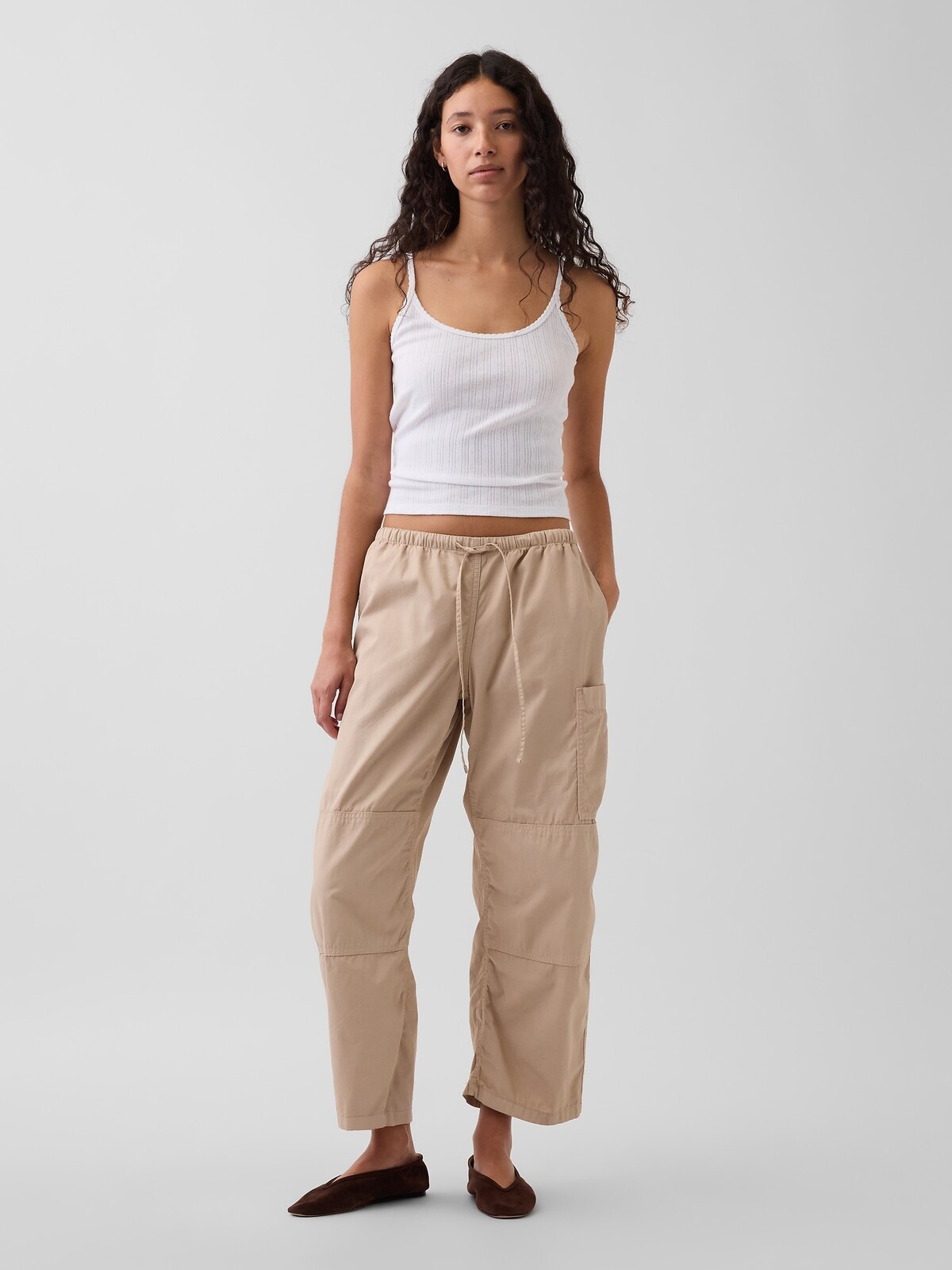 GAP Mid Rise Twill Barrel Nohavice
