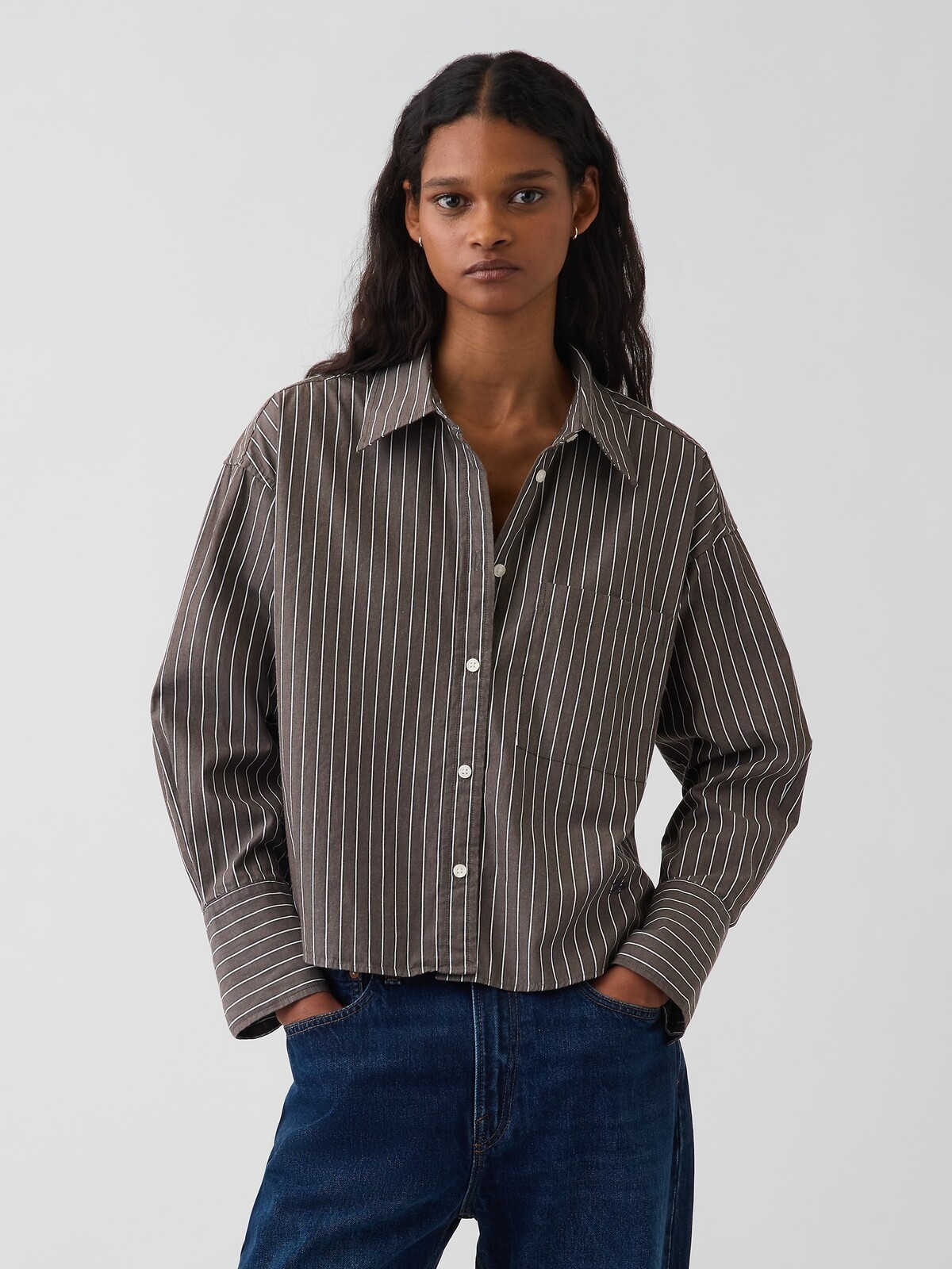 GAP Oversize Crop Košeľa