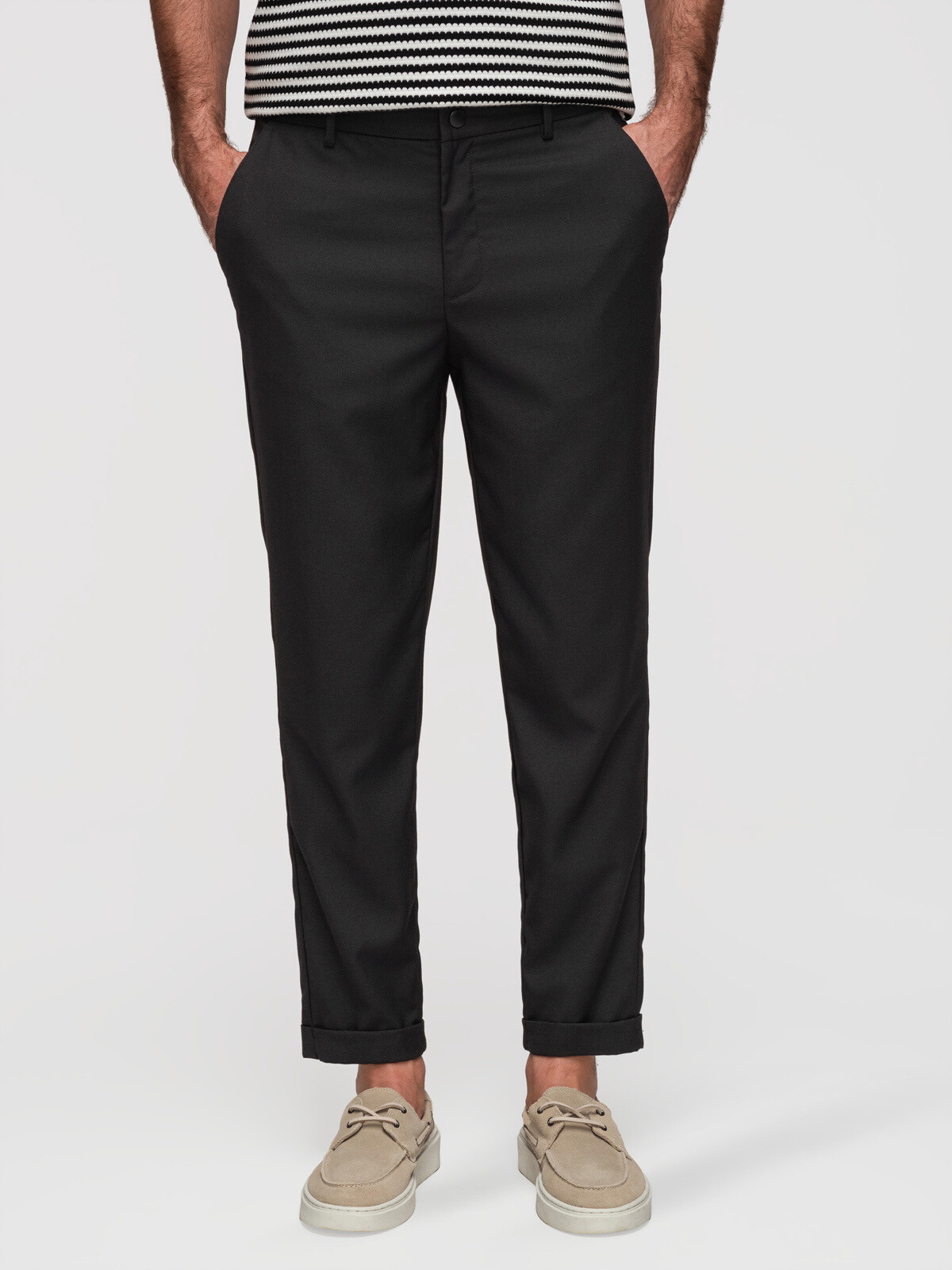 Ombre Men’s REGULAR FIT chino trousers with an elasticated waistband