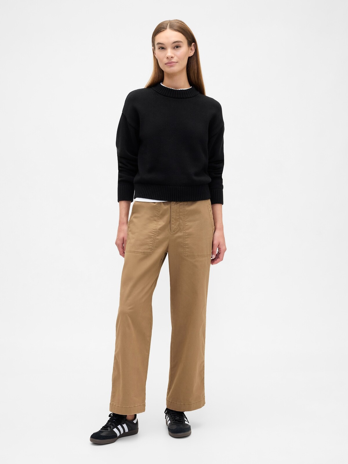 GAP Khaki Trousers High Rise Wide-Leg - Ladies