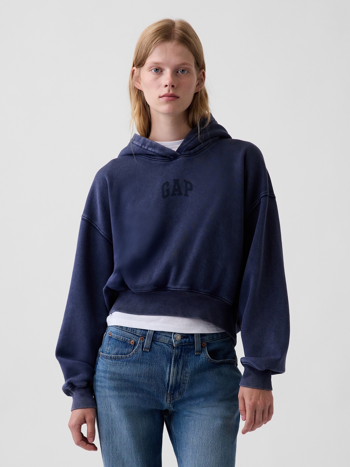 GAP Crop Sweatshirt VintageSoft with Logo - Ladies