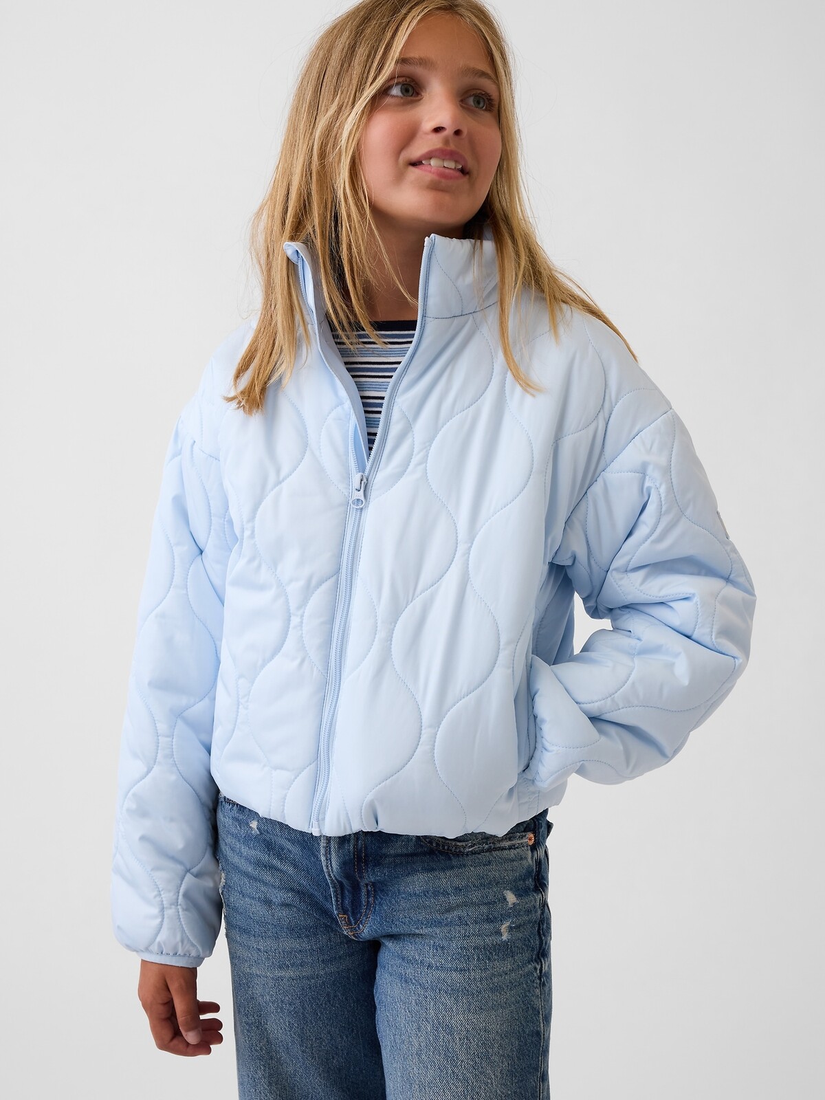 GAP Children's Quilted Jacket with Logo - Girls