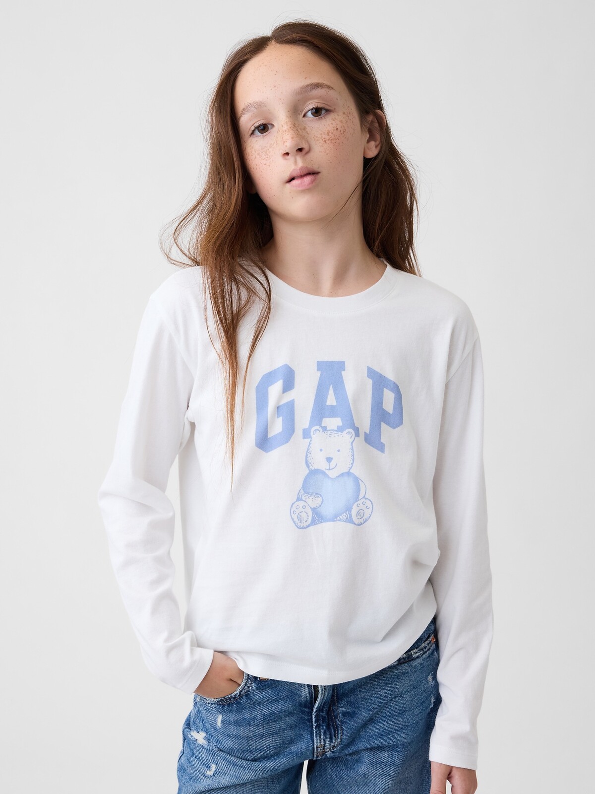 GAP Brannan Bear Children's T-Shirt with Logo - Girls
