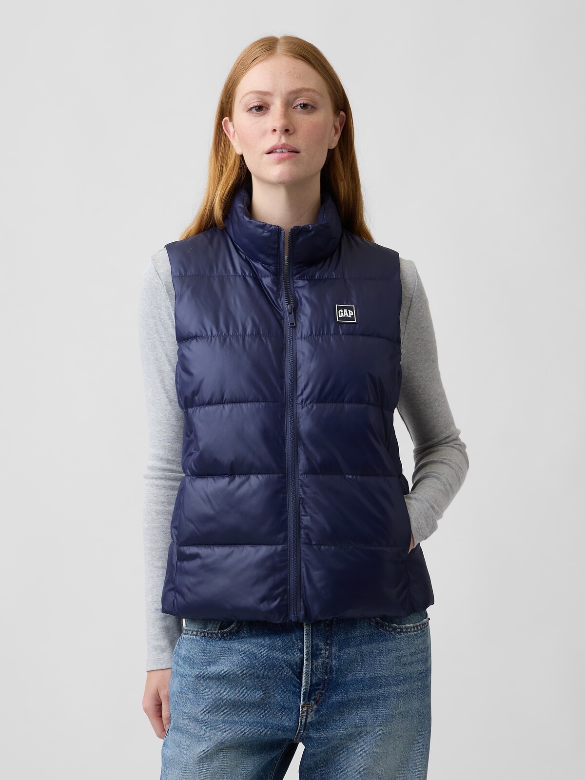 GAP Quilted Vest with Logo - Women's