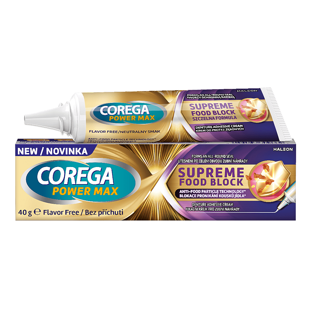 COREGA Max supreme food block fixačný krém 40 g